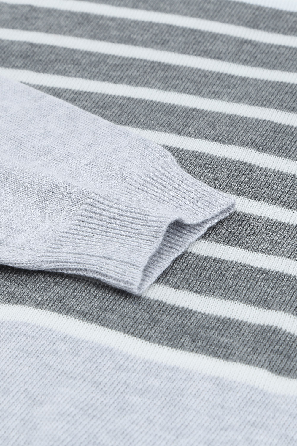 Gray Striped Colorblock Sweater Sweaters & Cardigans JT's Designer Fashion