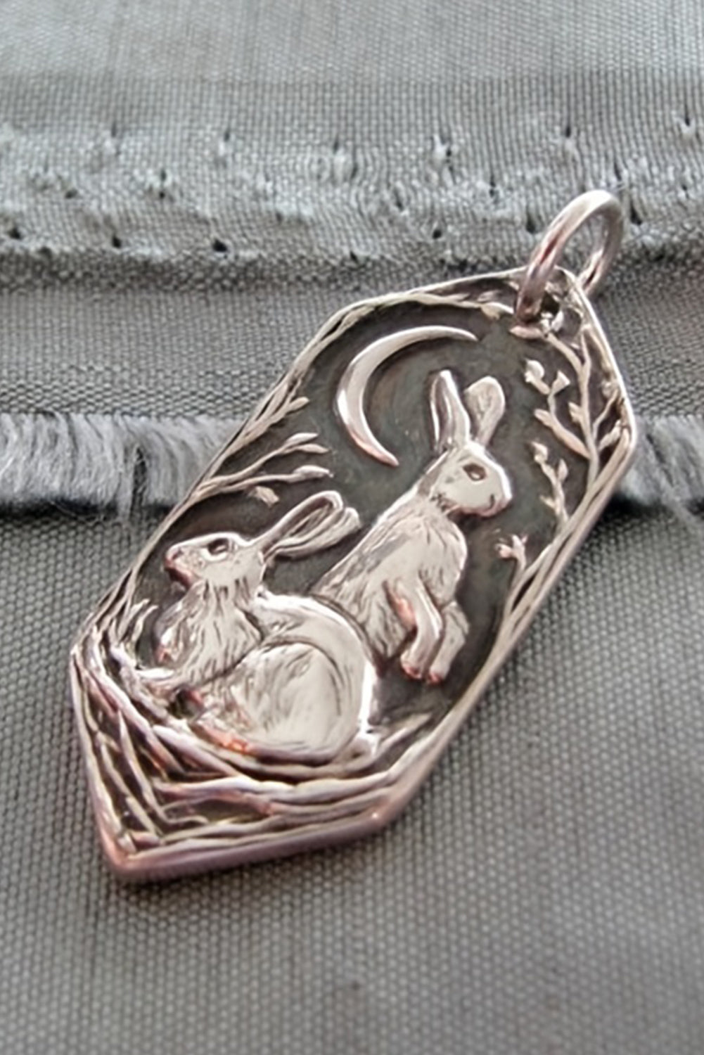 Black Easter Rabbit Pendant Necklace Jewelry JT's Designer Fashion