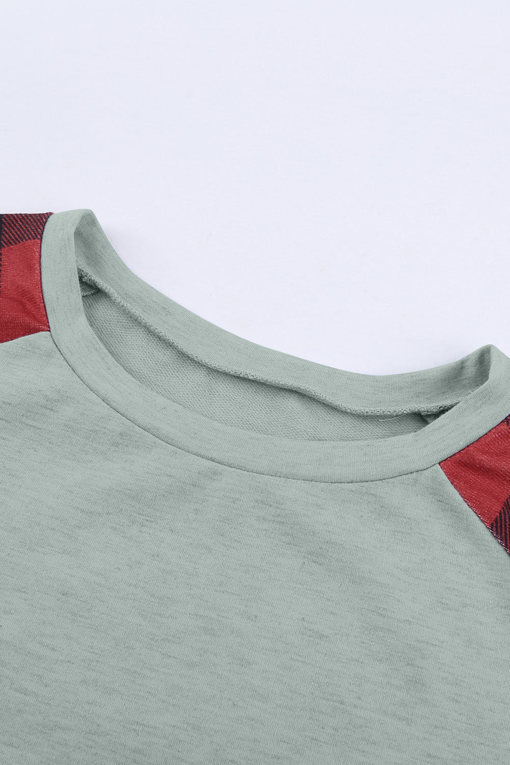 Gray Buffalo Plaid Long Sleeve Sweatshirt Sweatshirts & Hoodies JT's Designer Fashion