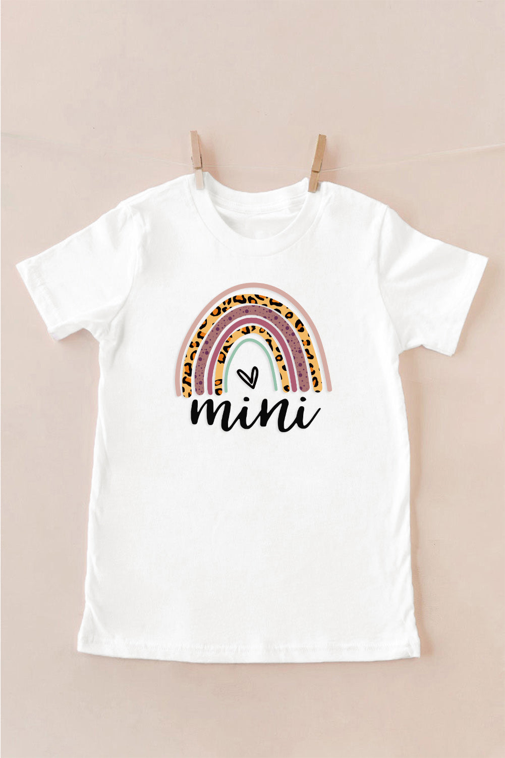 White Vintage Mama Rainbow Custom Gift T-shirt Family T-shirts JT's Designer Fashion
