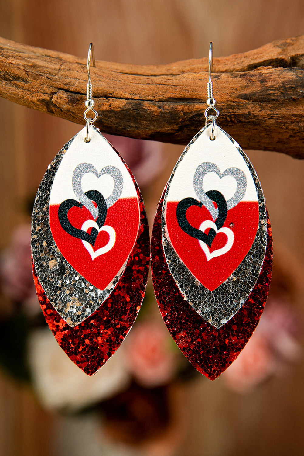 Valentine Heart Multi-Layered Earrings Jewelry JT's Designer Fashion
