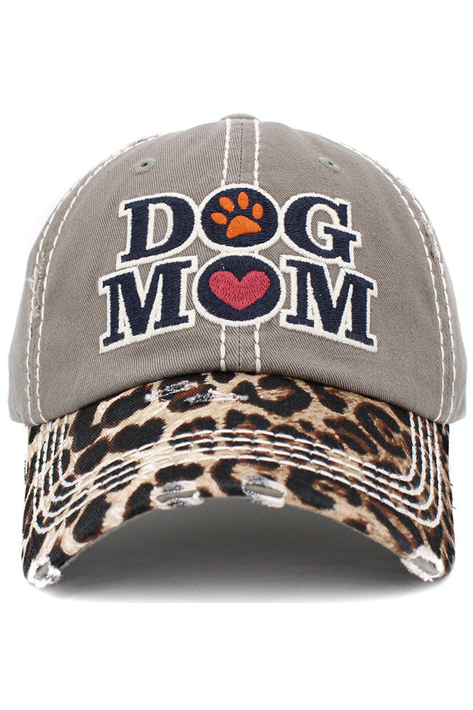 Dog Mom Vintage Baseball Cap Brown ONE SIZE cotton Hats & Caps JT's Designer Fashion