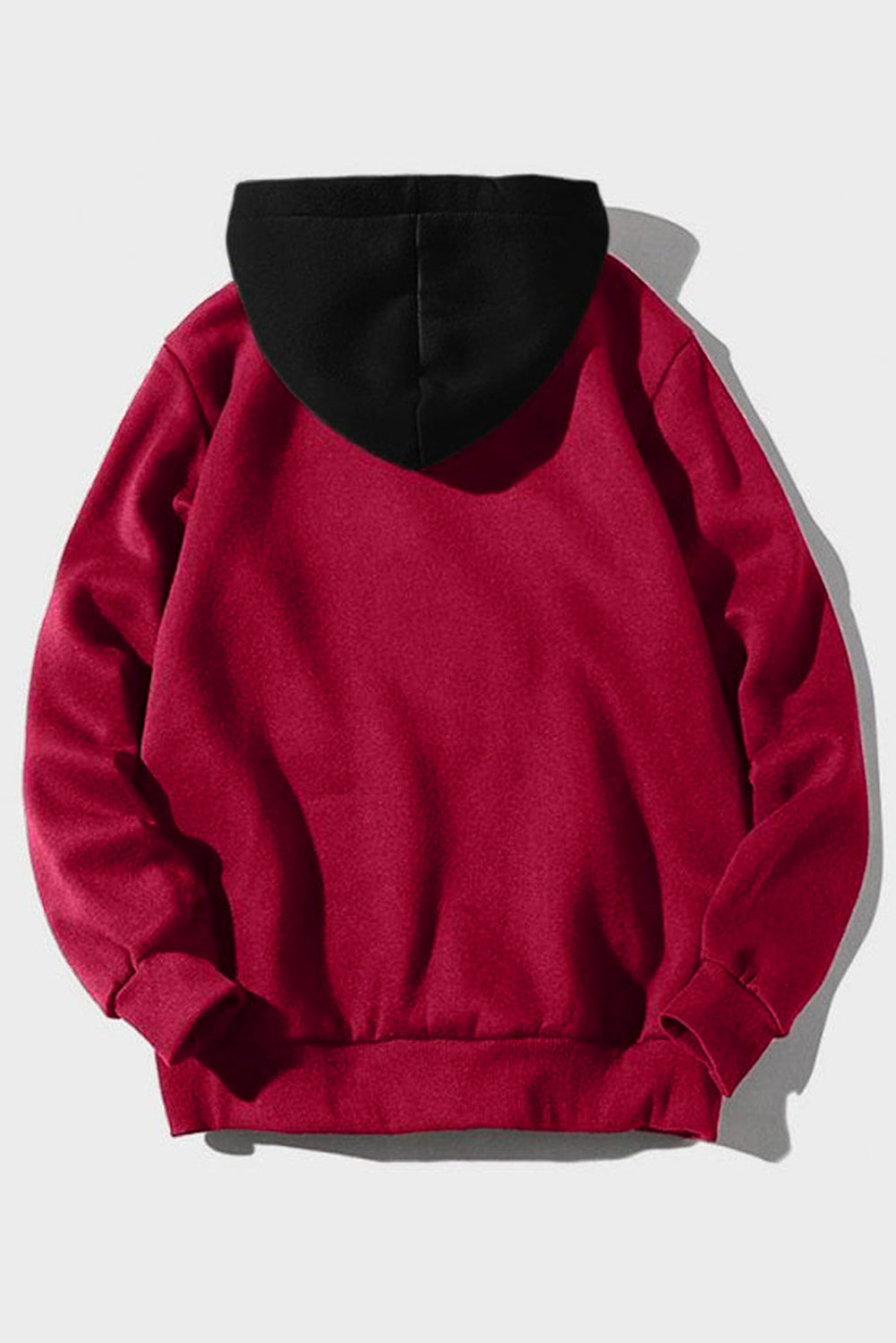 Red Retro Pattern Letter Print Men's Hooded Sweatshirt Men's Tops JT's Designer Fashion