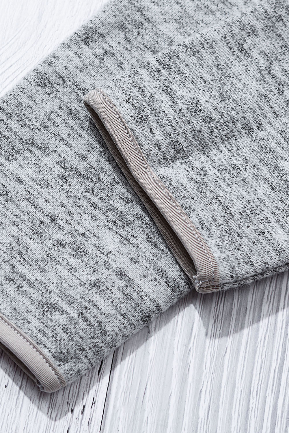 Gray Quarter Zip Pullover Sweatshirt Sweatshirts & Hoodies JT's Designer Fashion