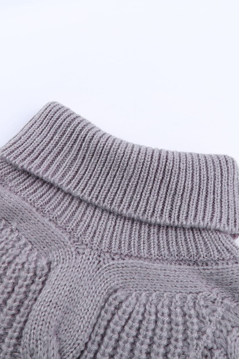 Gray Chunky Turtleneck Sweater Sweaters & Cardigans JT's Designer Fashion