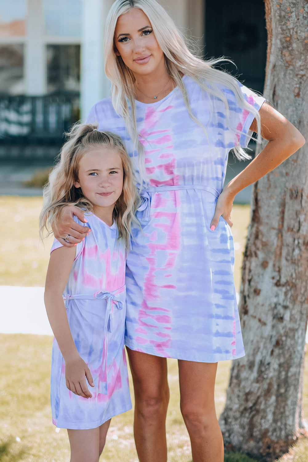 Family Matching Kid Multicolor Tie-dye T-shirt Dress Family Dress JT's Designer Fashion