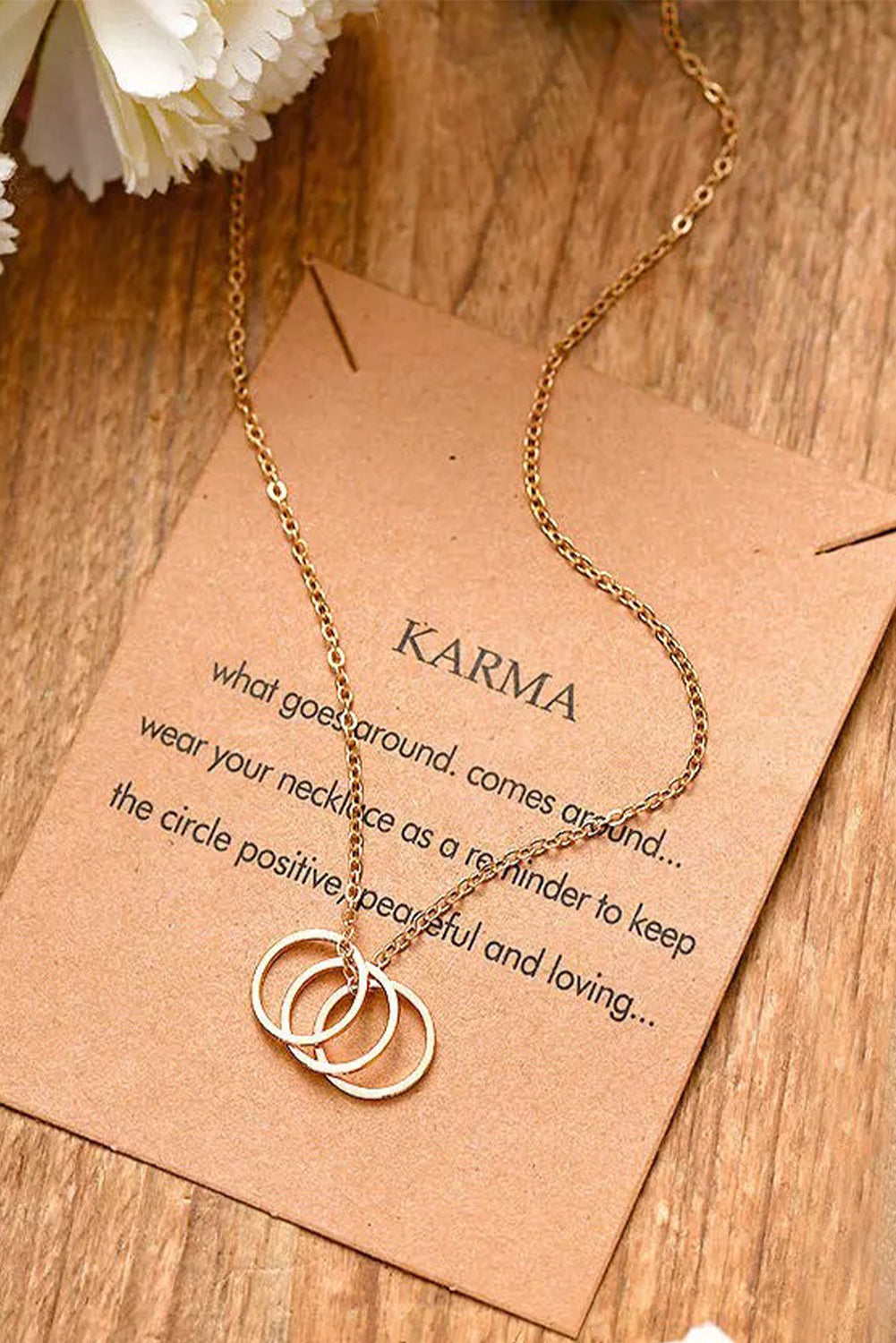 Gold Simple Large Circle Alloy Necklace Jewelry JT's Designer Fashion