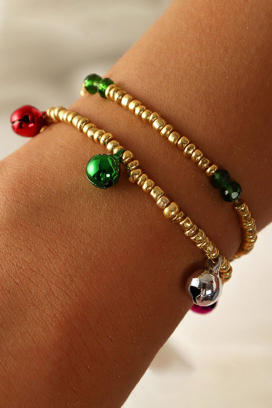 Bell Beaded Christmas Bracelet Jewelry JT's Designer Fashion