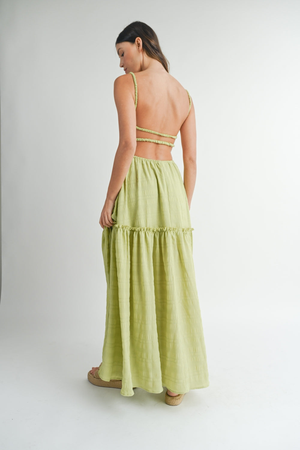 MABLE Cutout Waist Backless Maxi Dress Dresses JT's Designer Fashion