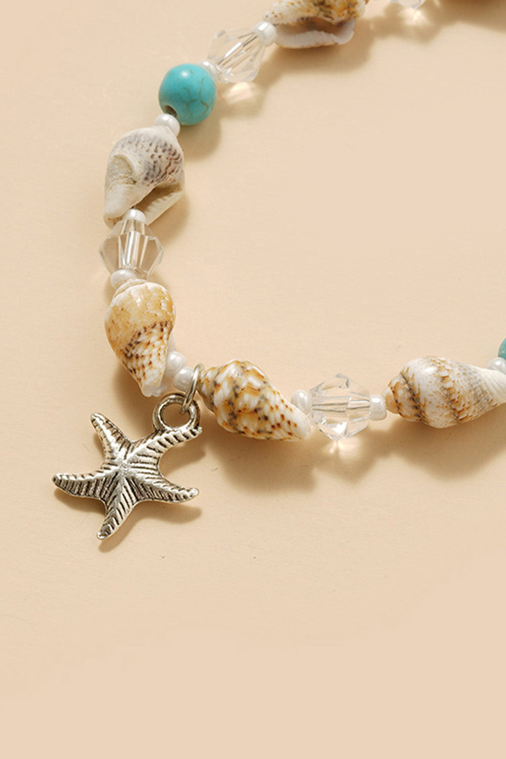 Conch Beaded Starfish Beach Anklet Jewelry JT's Designer Fashion