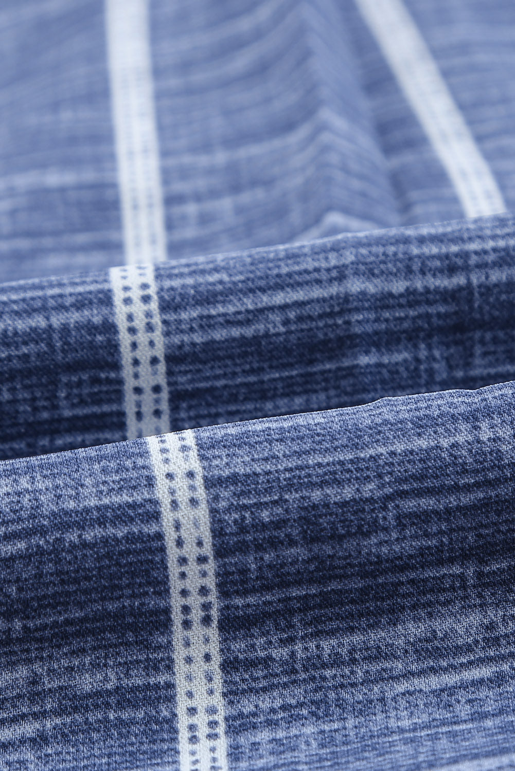 Blue Striped V Neck Pocket Long Sleeve Top Long Sleeve Tops JT's Designer Fashion