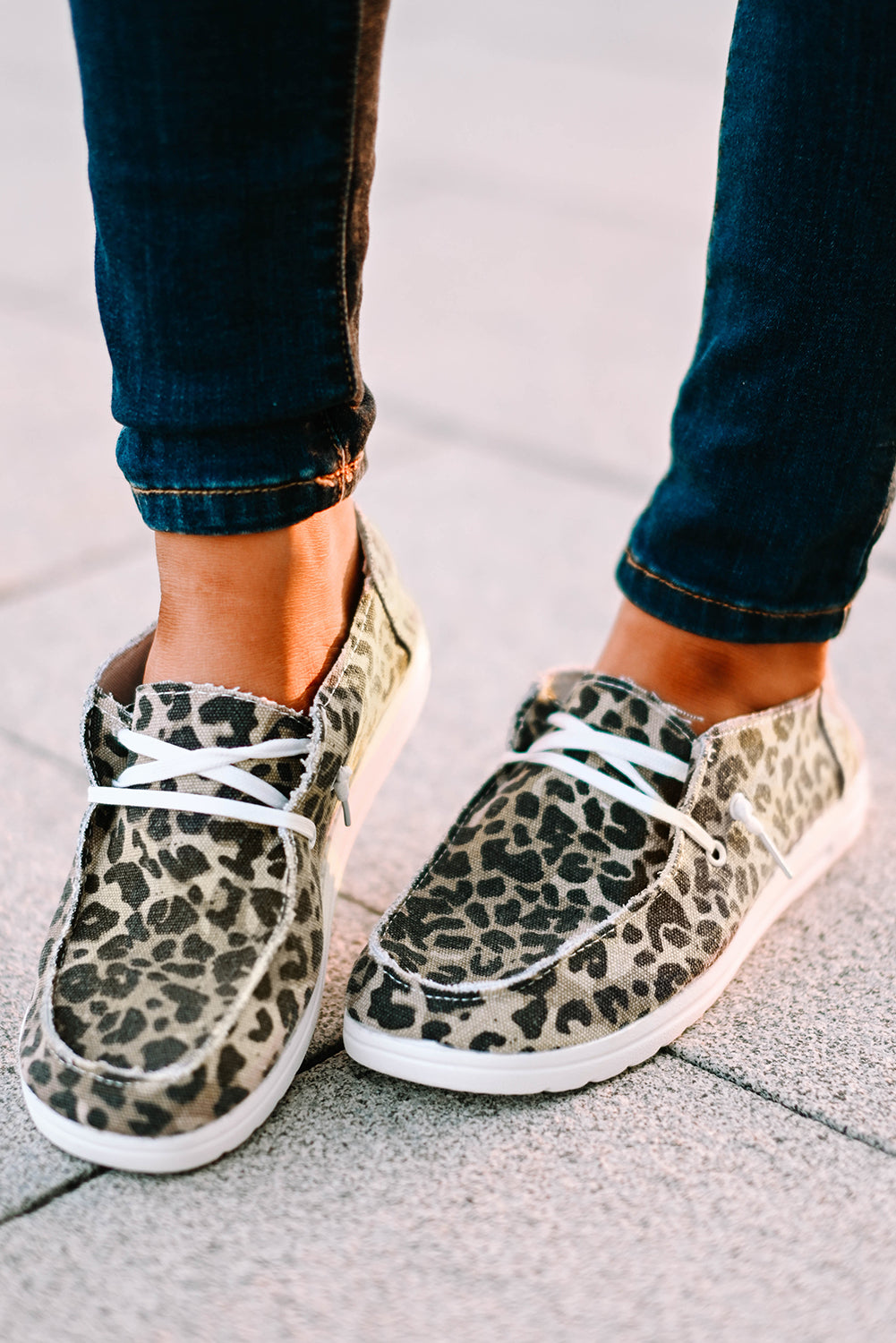 Leopard Slip On Flat Canvas Shoes Women's Shoes JT's Designer Fashion