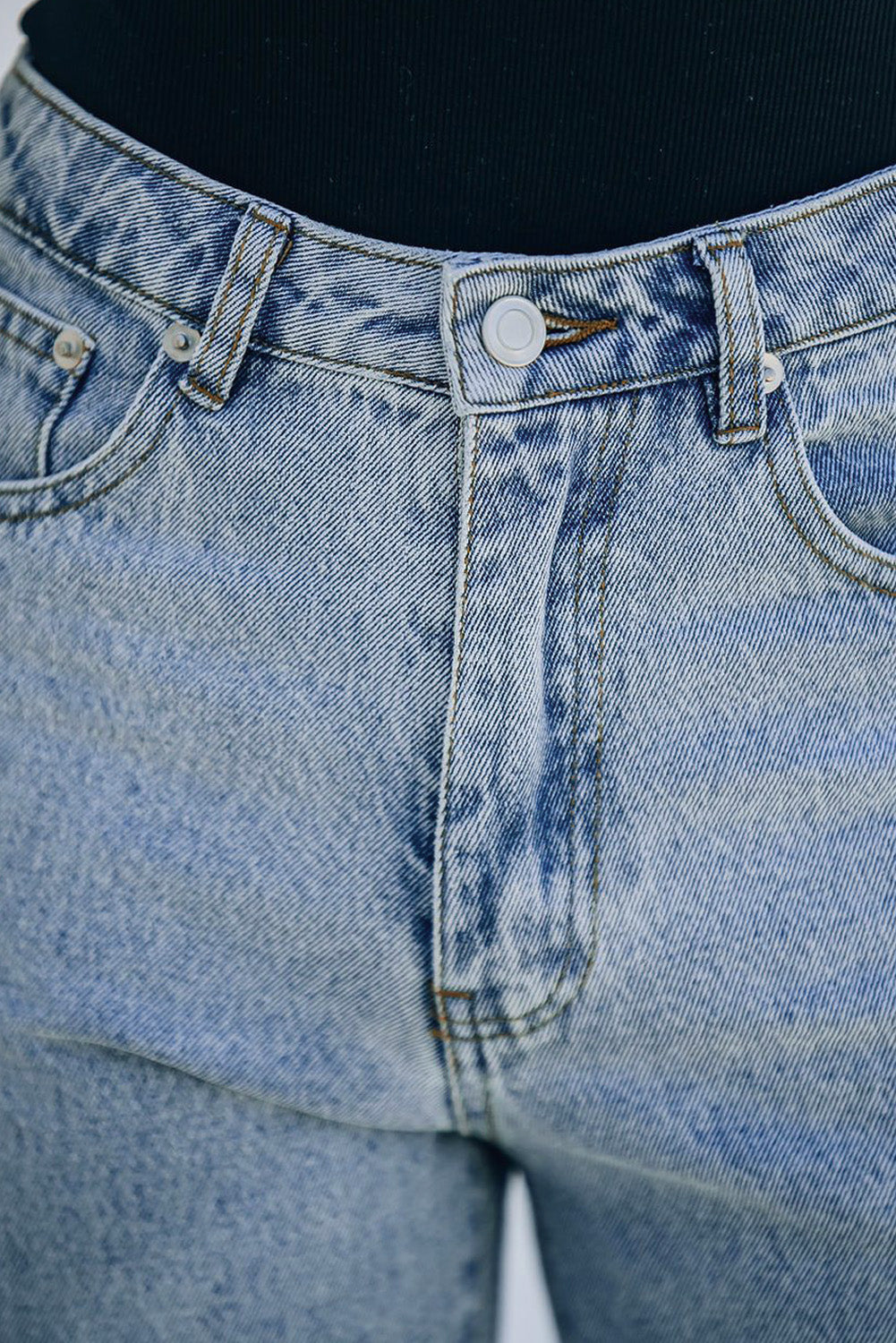 Sky Blue High Rise Slit Anklet Flare Jeans Jeans JT's Designer Fashion