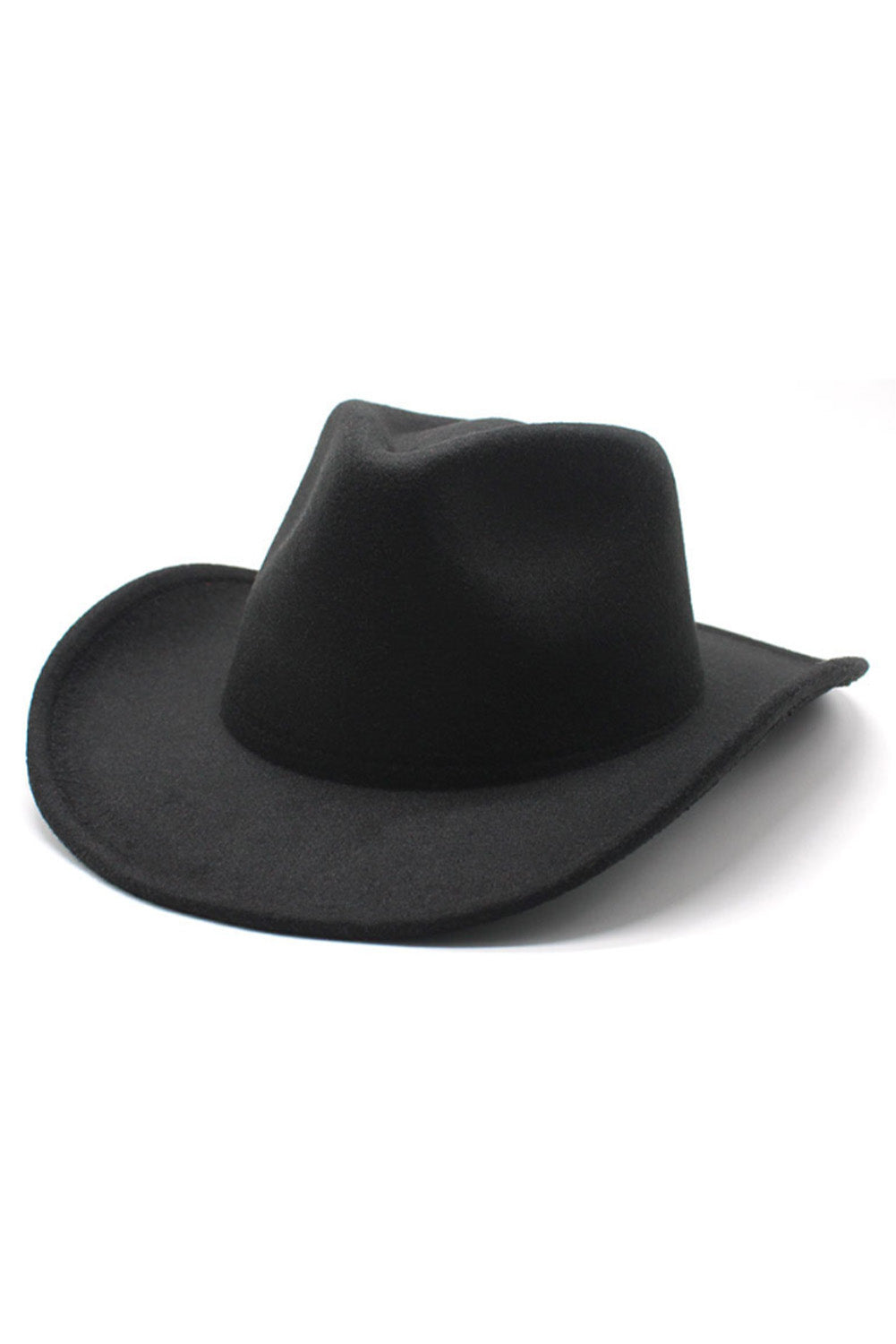 Black Western Cowboy Wide Brim Hat Hats & Caps JT's Designer Fashion