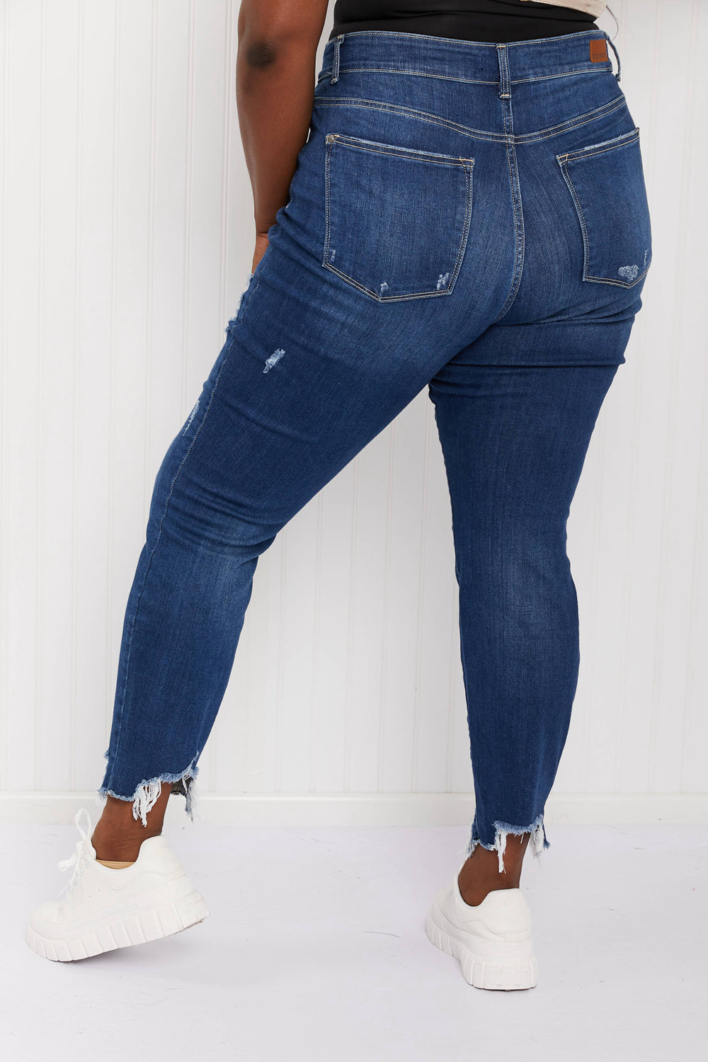Judy Blue Kendall Full Size Shark-Bite Slim Jeans Jeans JT's Designer Fashion