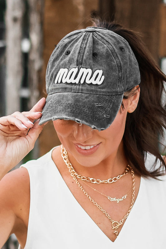 Black Mama Embroidered Baseball Cap Hats & Caps JT's Designer Fashion