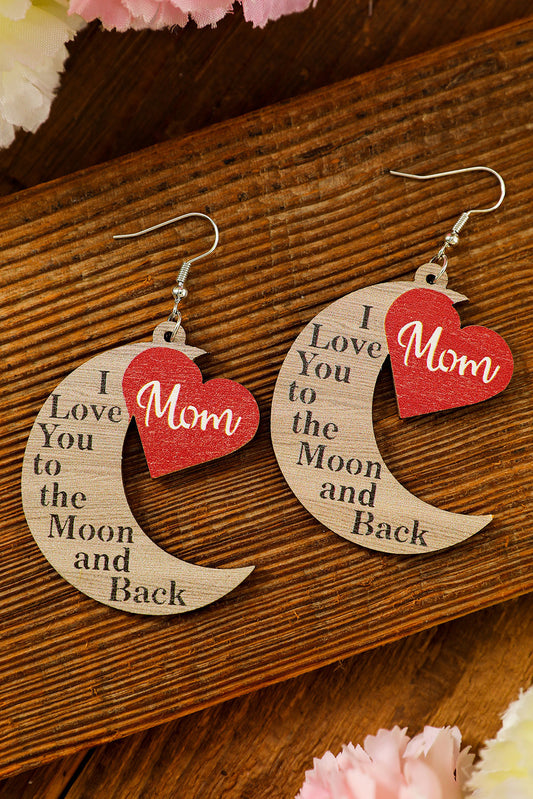 I Lover You to the Moon and Back Mother's Day Gift Earrings Jewelry JT's Designer Fashion