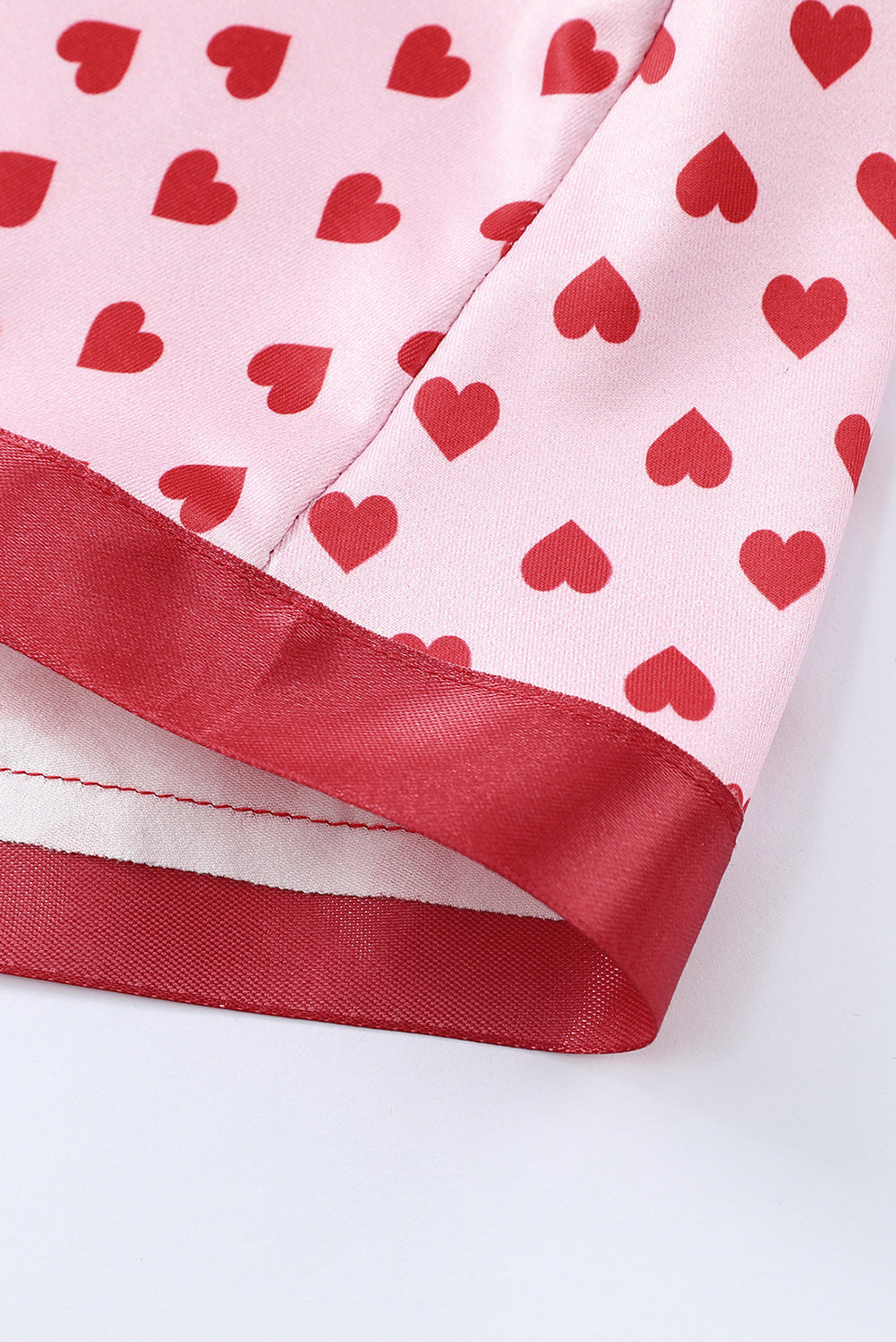 Red Heart Shape Print Lace Crochet Babydoll Set Babydolls & Chemises JT's Designer Fashion