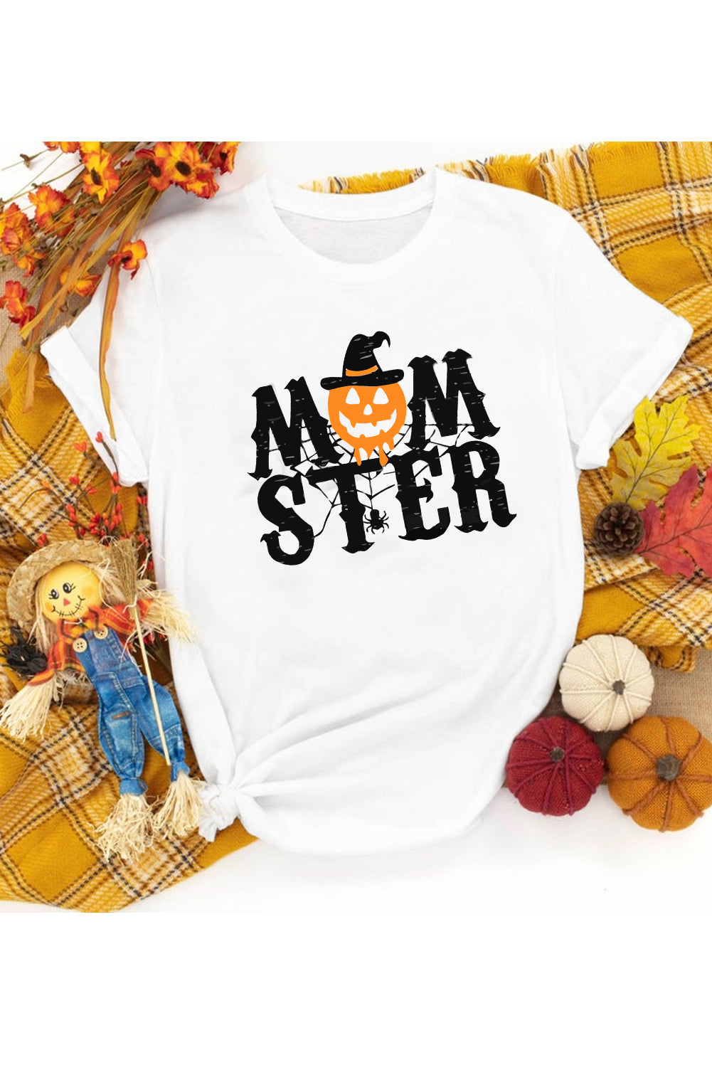 White Halloween Mom Ster Short Sleeve Tee Graphic Tees JT's Designer Fashion