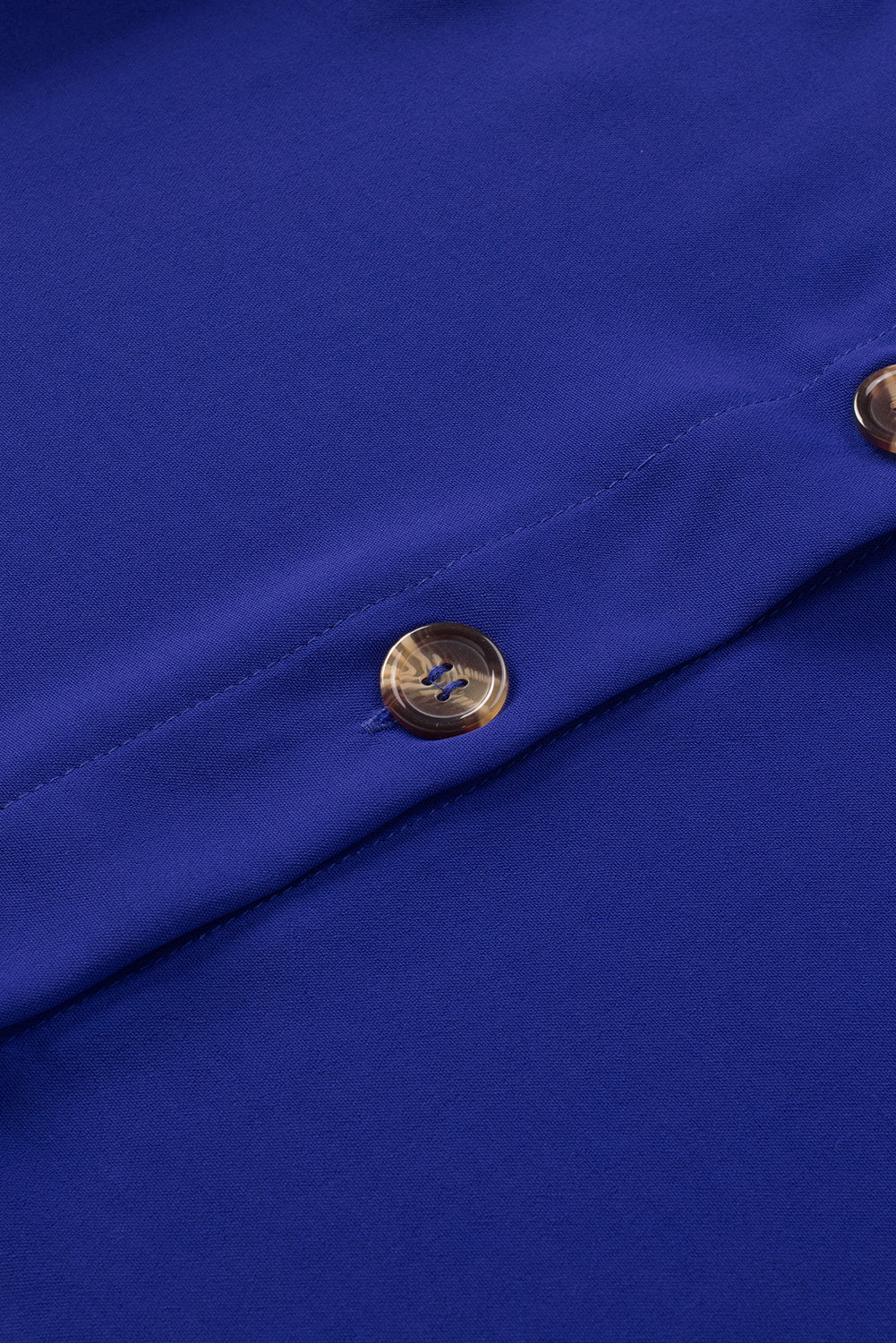 Blue Spaghetti Strap Buttoned Tank Top Tank Tops JT's Designer Fashion