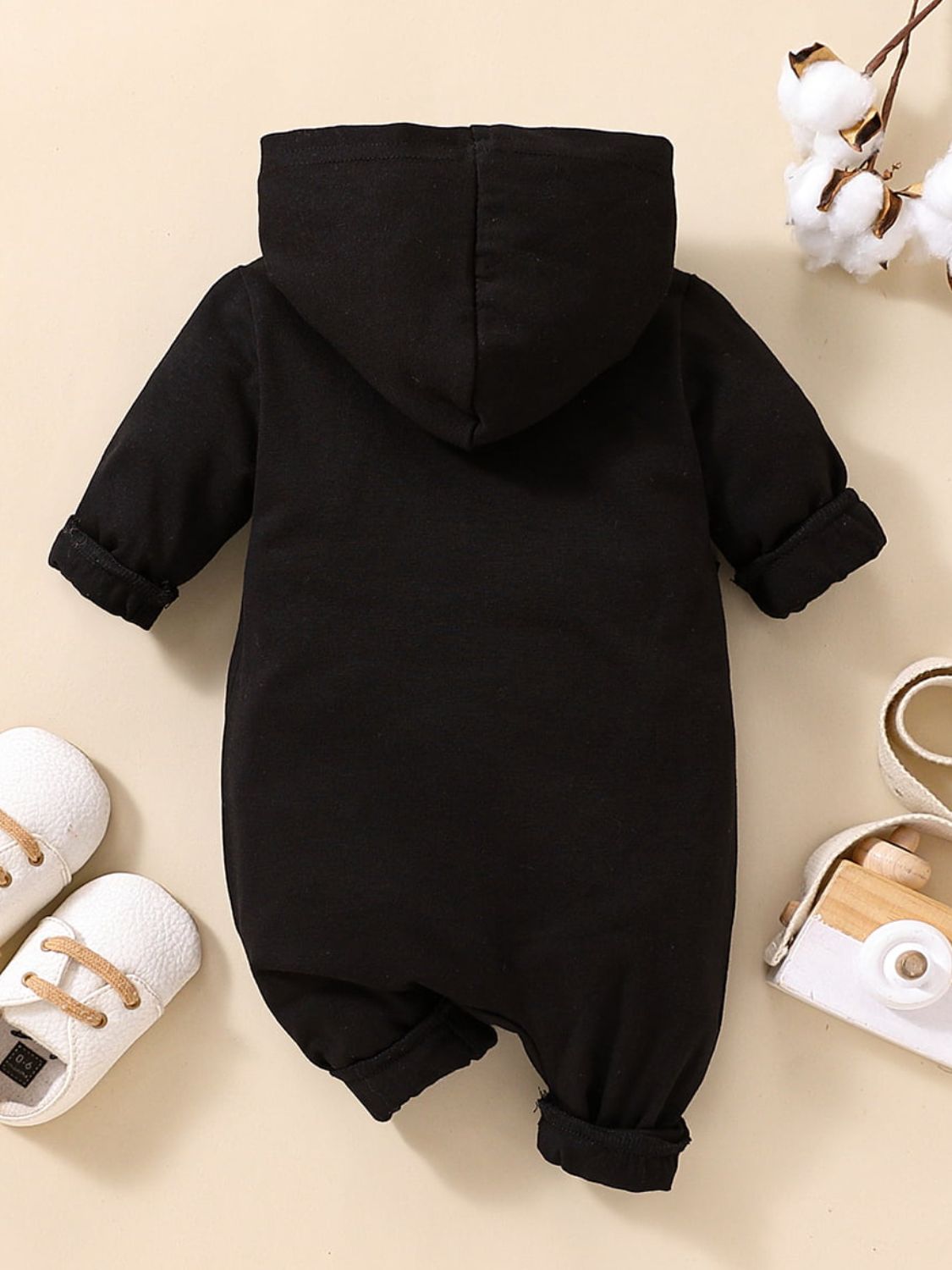 Baby LITTLE BOSS Graphic Hooded Jumpsuit Baby JT's Designer Fashion