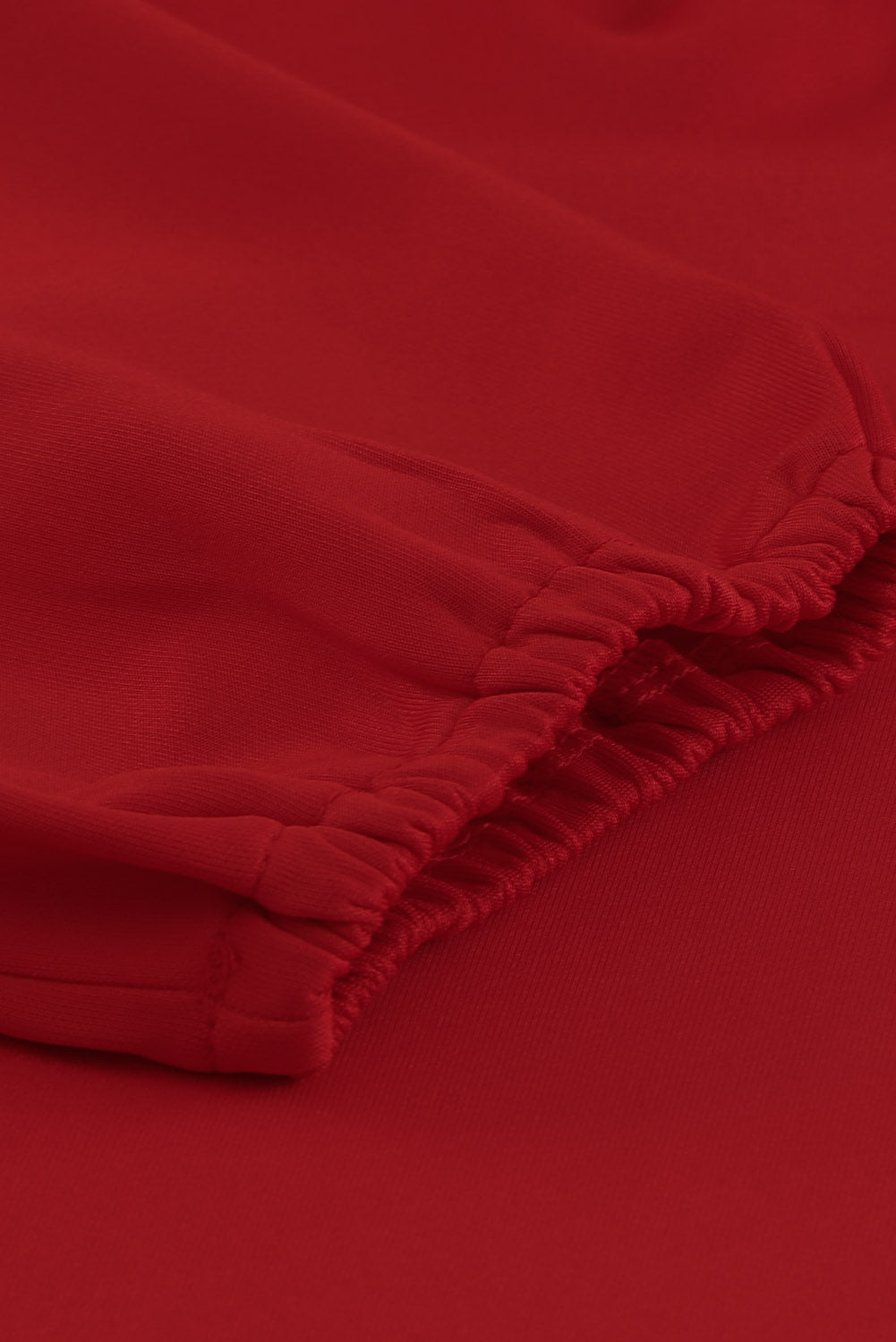 Fiery Red Long Sleeve Front Knot Plus size Midi Dress Plus Size Dresses JT's Designer Fashion