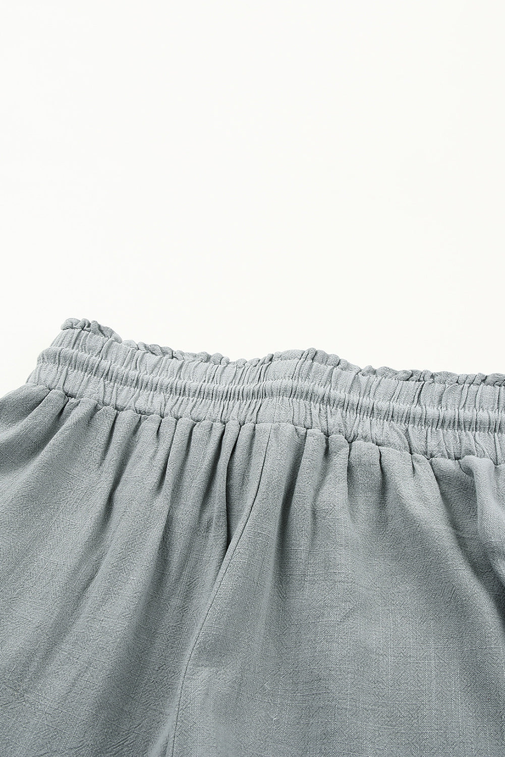 Gray Drawstring Frayed Edge Pocketed Shorts Casual Shorts JT's Designer Fashion