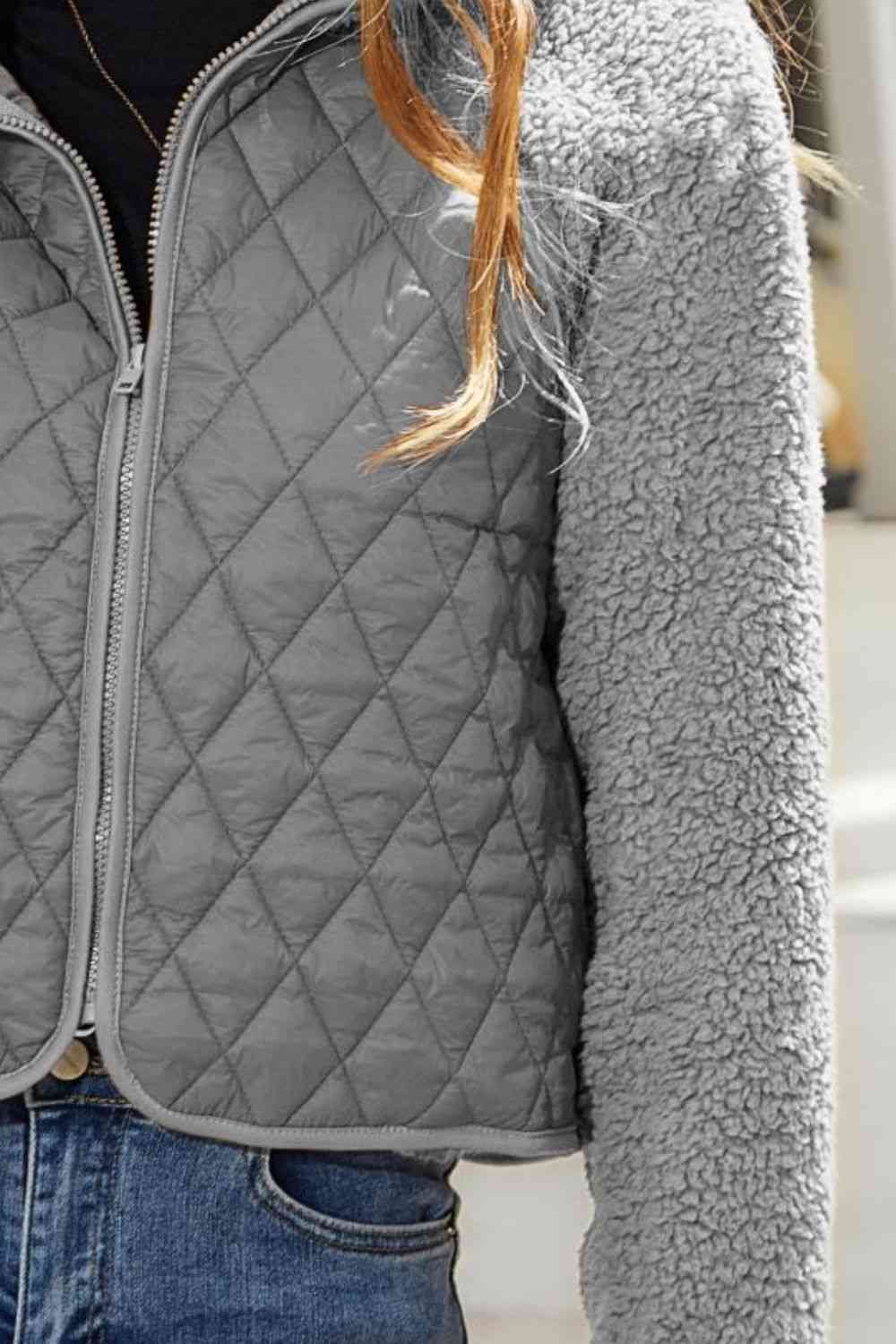Zip-Up Raglan Sleeve Jacket Coats & Jackets JT's Designer Fashion