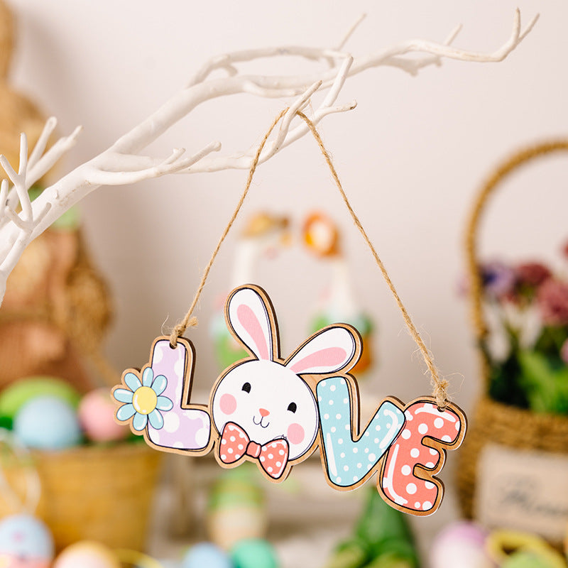 Easter Letter Wooden Hanging Widget Style A One Size Home Decor JT's Designer Fashion