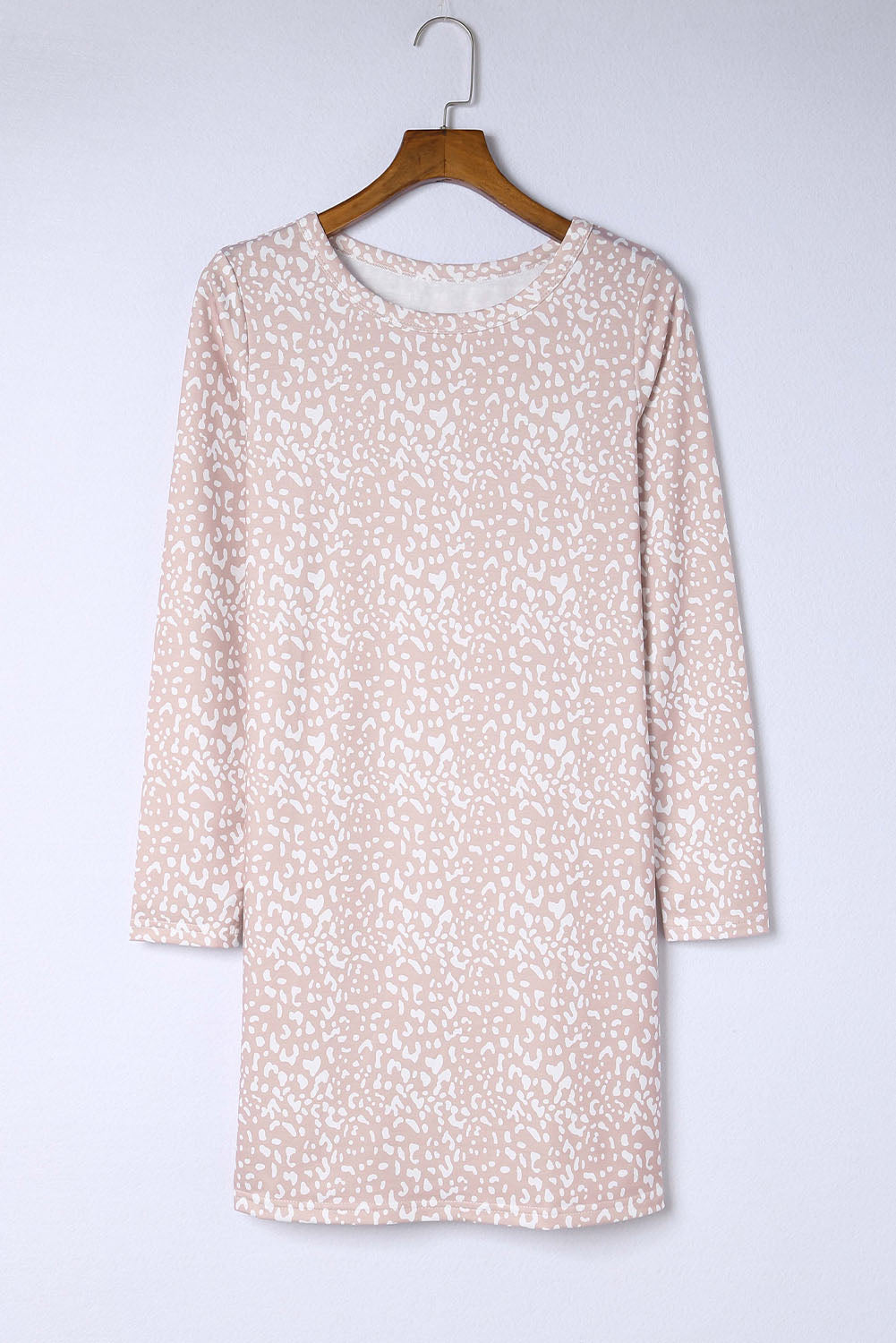 Long Sleeve Animal Print T-shirt Dress T Shirt Dresses JT's Designer Fashion