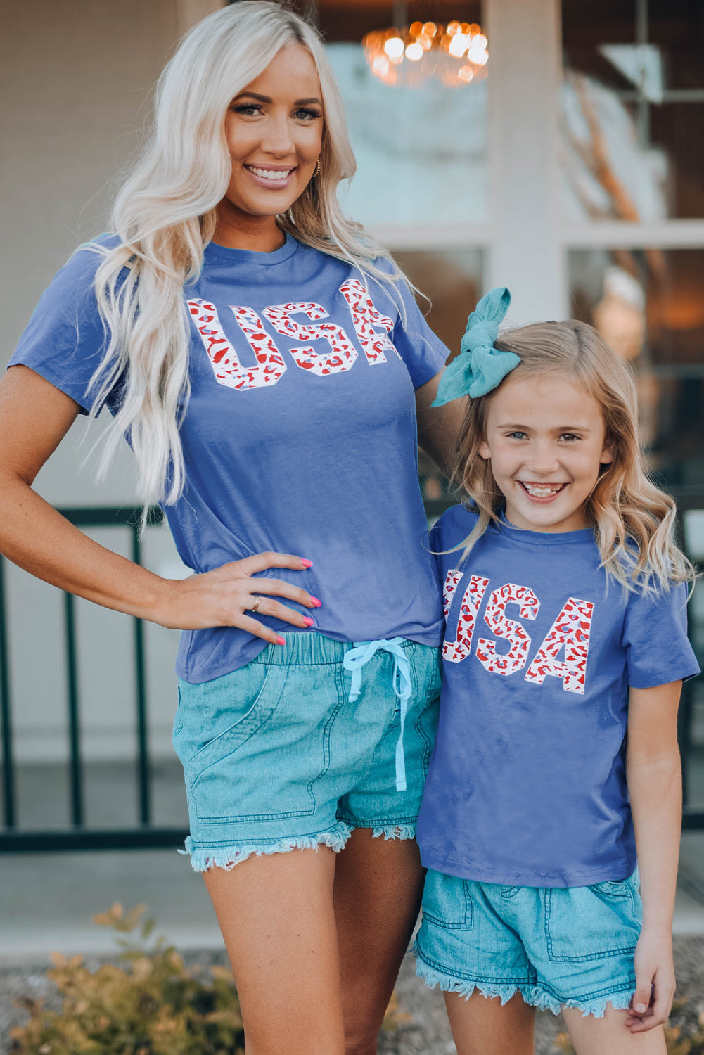 USA Leopard Print T-Shirt Family T-shirts JT's Designer Fashion