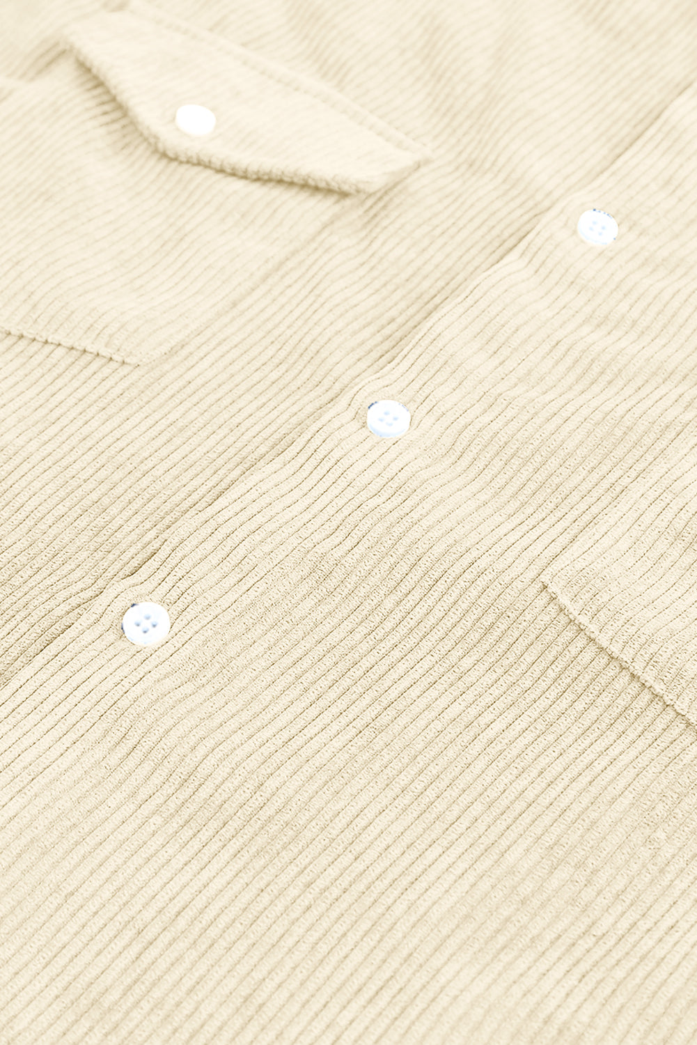Apricot Men Corduroy Flap Pocket Button Front Shirt Men's Tops JT's Designer Fashion