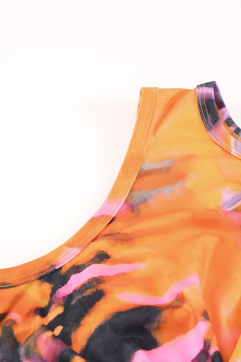 Multicolor Tie-dye Print Hollow Out Twist Bodycon Mini Dress Mini Dresses JT's Designer Fashion