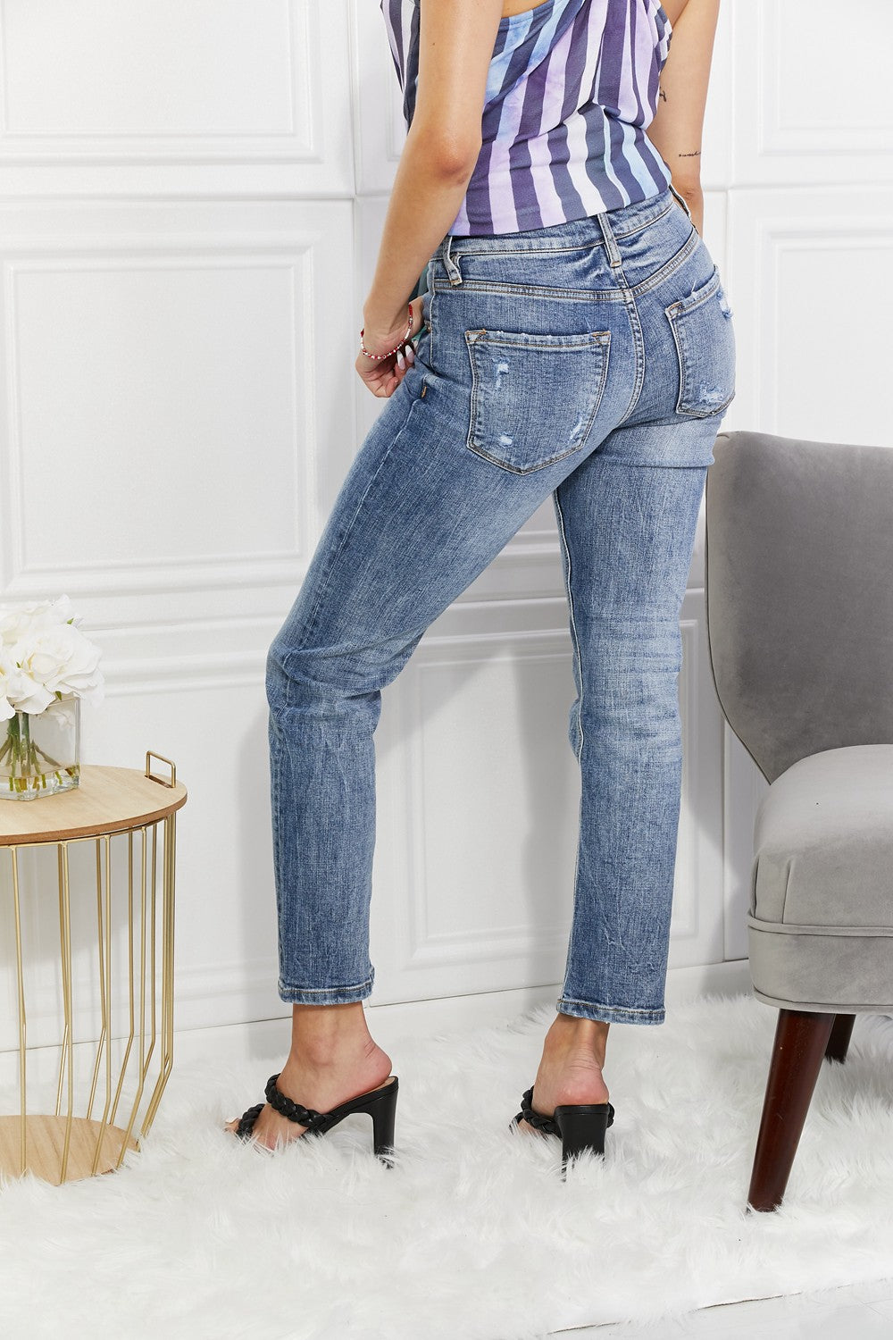 Kancan Full Size Amara High Rise Slim Straight Jeans Jeans JT's Designer Fashion