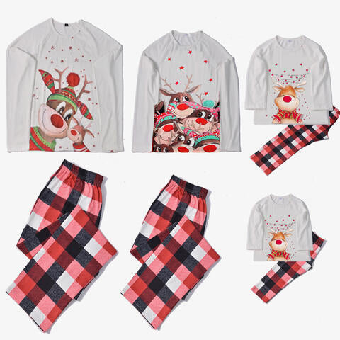 Baby Reindeer Top and Plaid Pants Set Baby JT's Designer Fashion
