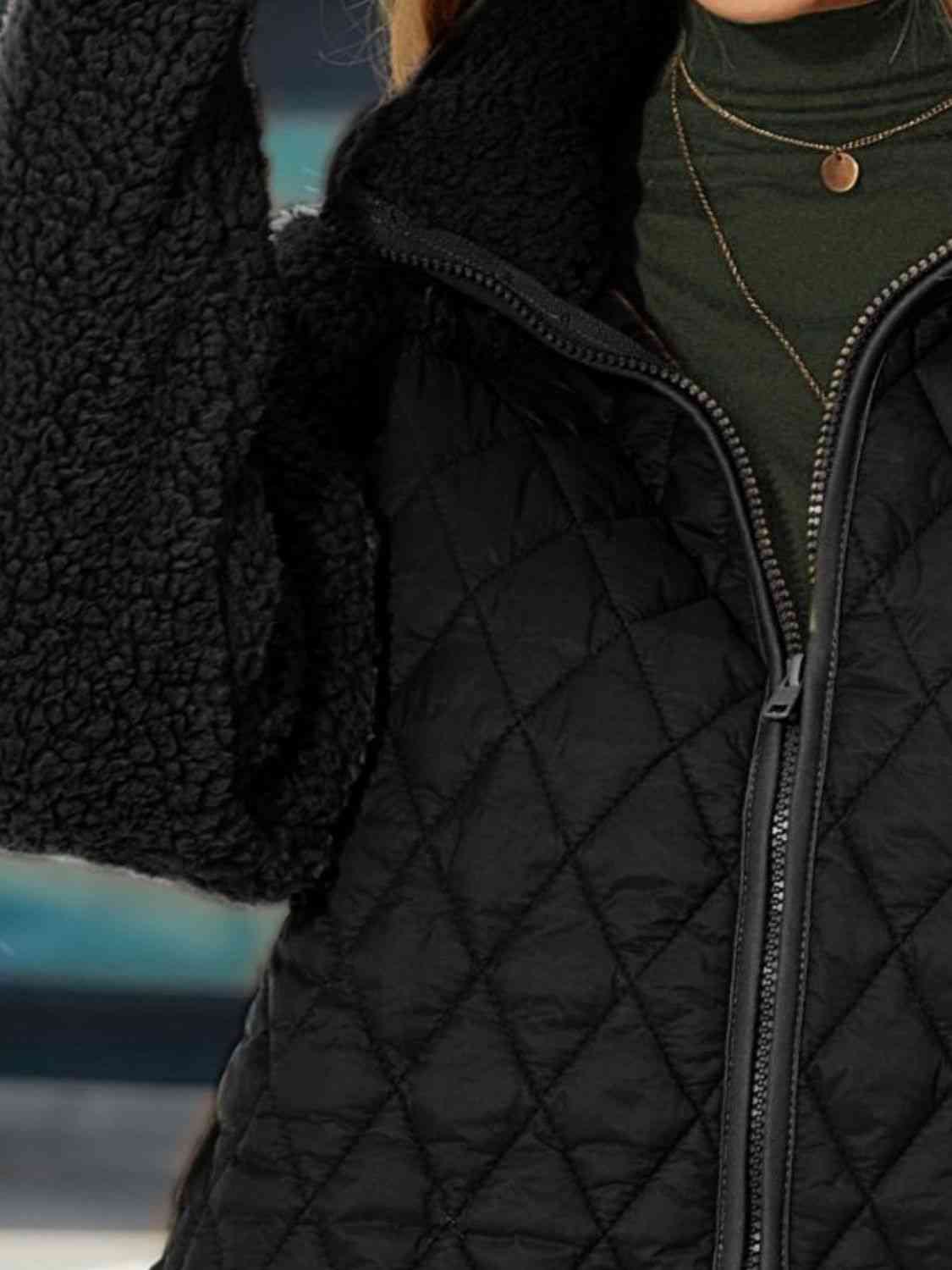 Zip-Up Raglan Sleeve Jacket Coats & Jackets JT's Designer Fashion