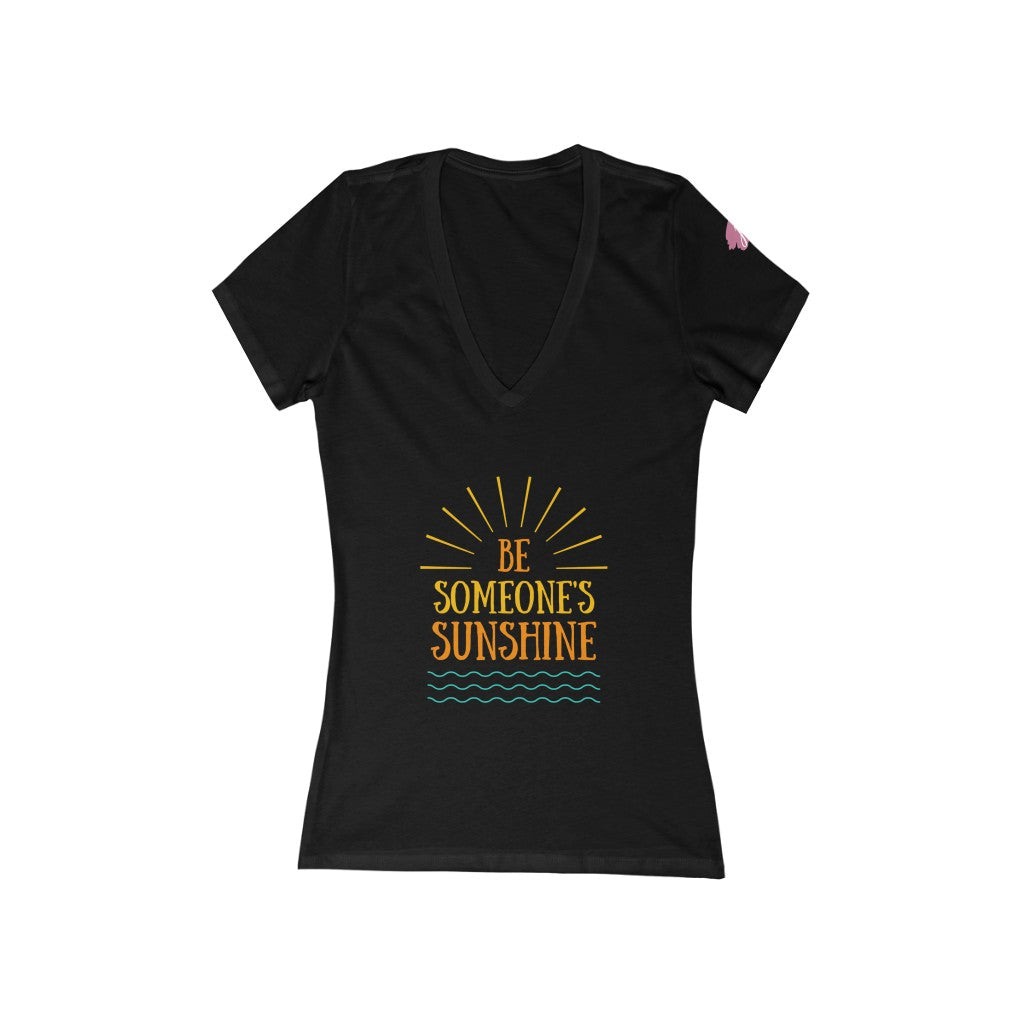 Be Someone's Sunshine Women's Tee Black V-neck JT's Designer Fashion