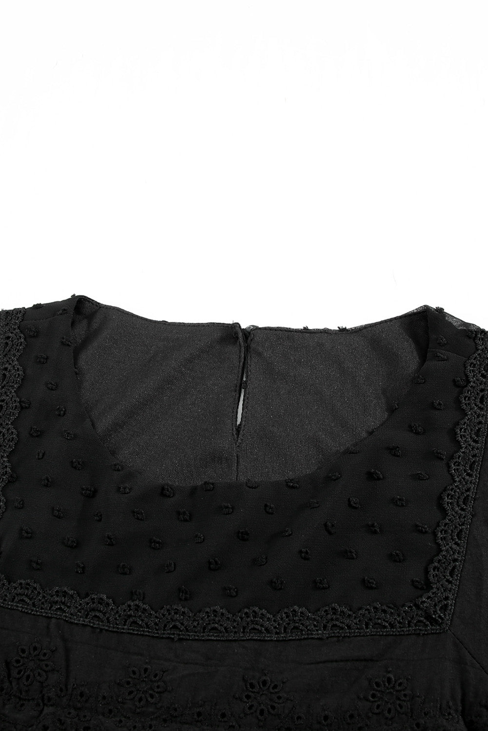 Black Crochet Polka Dot Tank Tank Tops JT's Designer Fashion