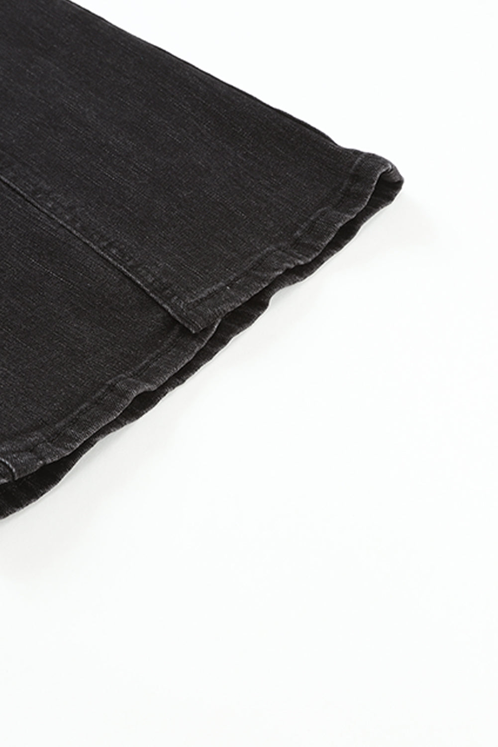 Black Exposed Seam Split Flare Jeans Jeans JT's Designer Fashion