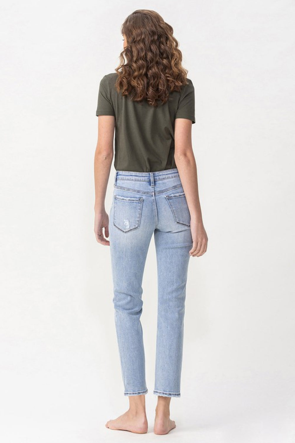 Lovervet Full Size Andrea Midrise Crop Straight Jeans Jeans JT's Designer Fashion