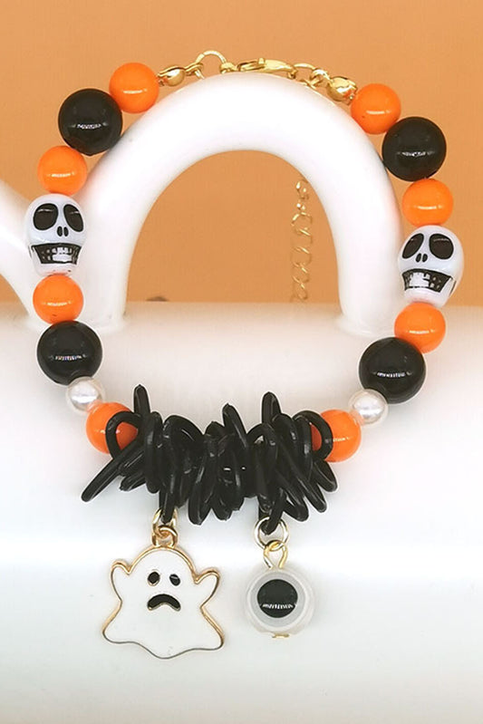 Multicolour Halloween Beading Ghost Pendant Bracelet
