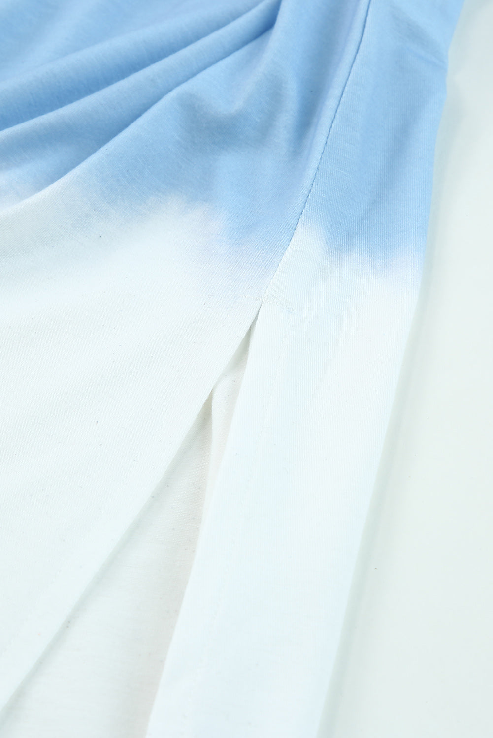 Sky Blue Spaghetti Strap Tie Dye Slit Maxi Dress Maxi Dresses JT's Designer Fashion