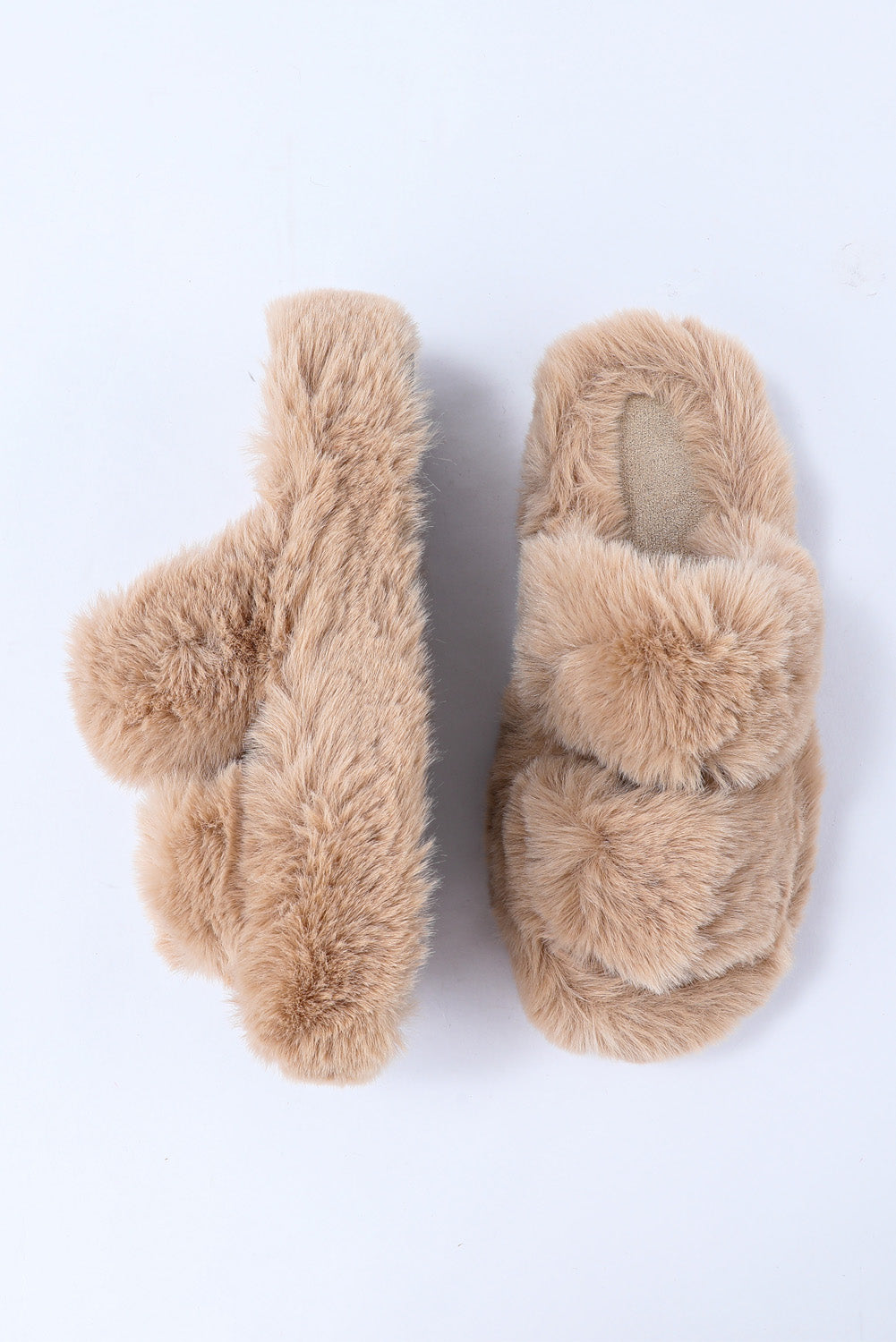 Brown Winter Plush Hollow Out Slipper Slippers JT's Designer Fashion