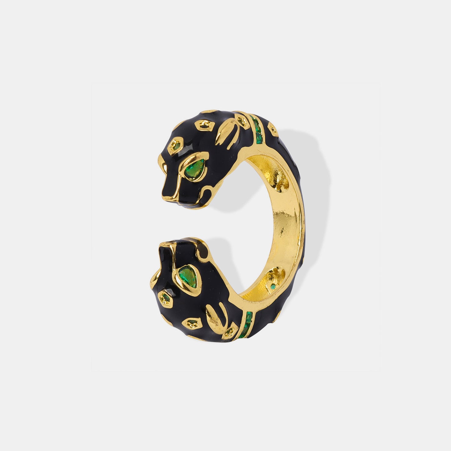 Inlaid Zircon Oil Drip Open Ring Rings JT's Designer Fashion
