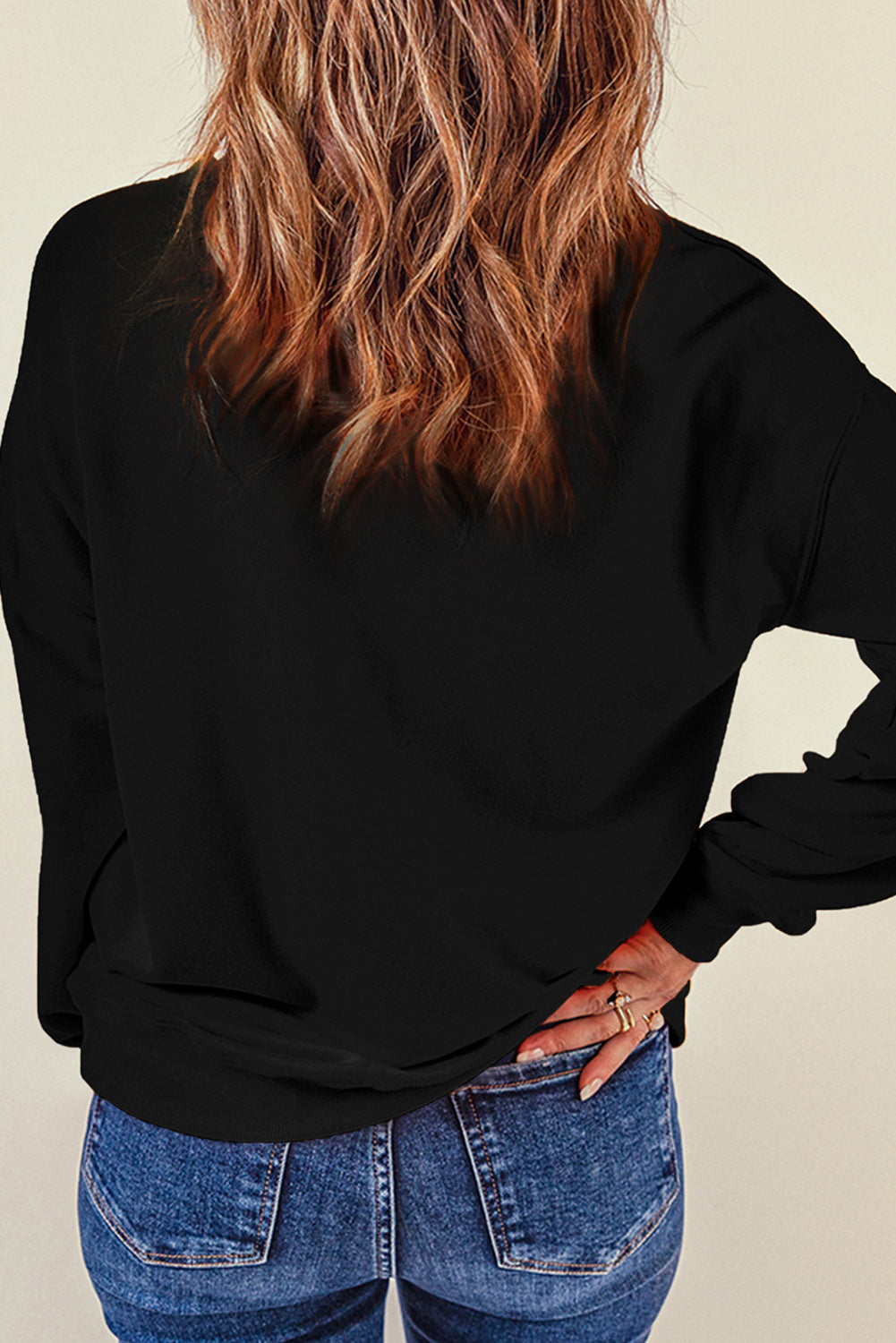 Black Leopard Christmas Tree Print Pullover Sweatshirt Graphic Sweatshirts JT's Designer Fashion