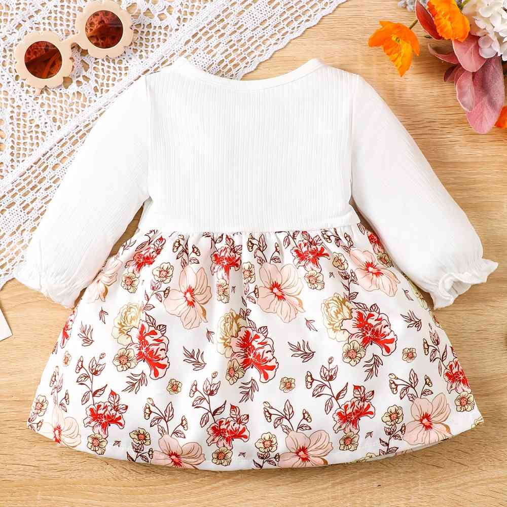 Floral Bow Detail Dress Baby JT's Designer Fashion