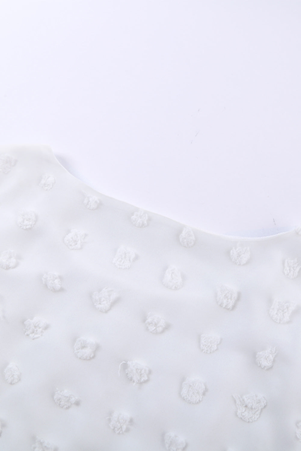 White Swiss Dot Texture Short Sleeve Top Family T-shirts JT's Designer Fashion