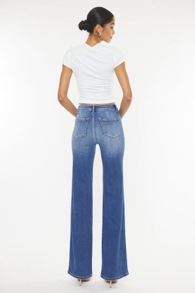 Kancan Ultra High Waist Gradient Flare Jeans Jeans JT's Designer Fashion