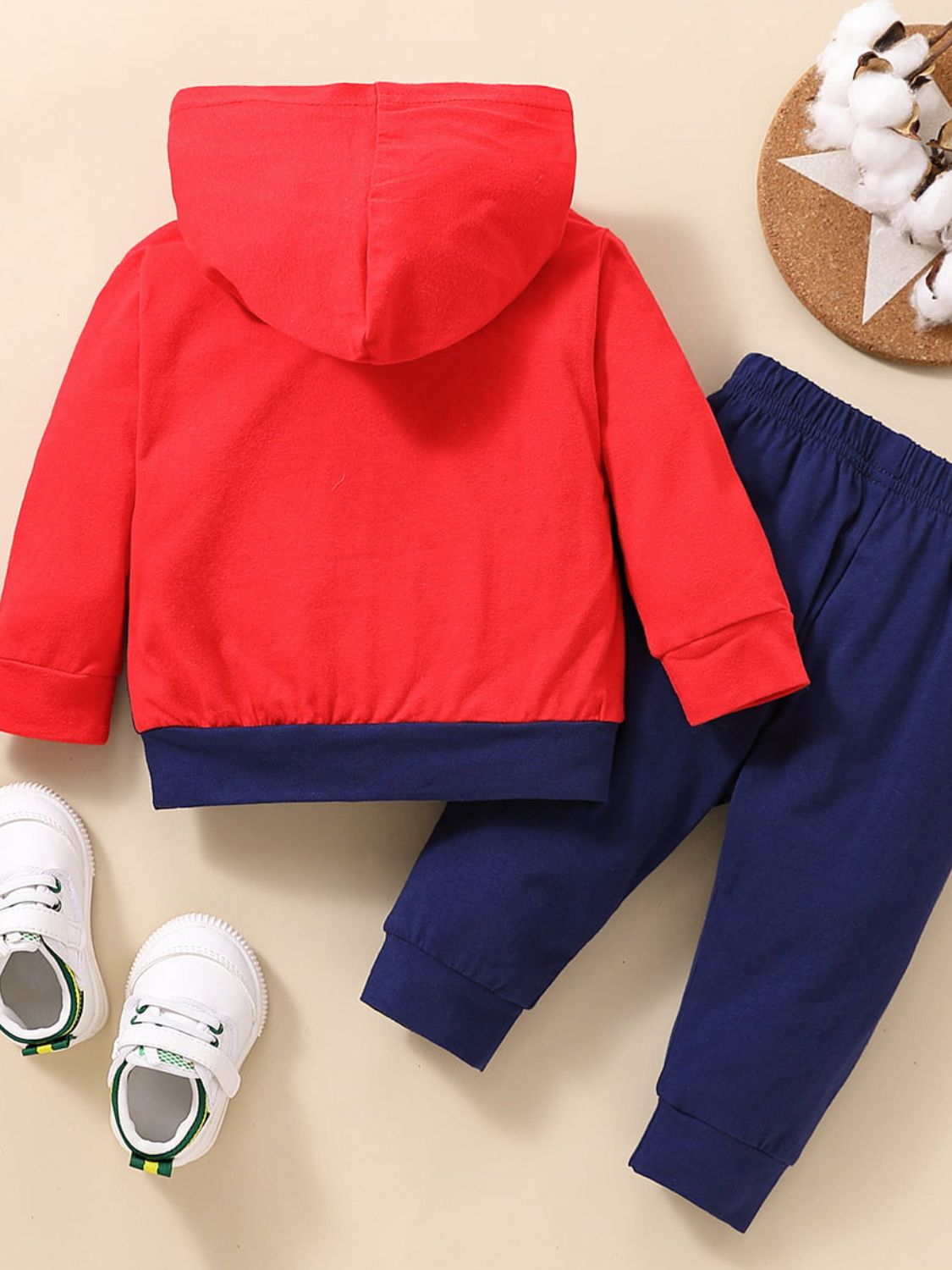 Baby Color Block Graphic Hoodie and Joggers Set Baby JT's Designer Fashion