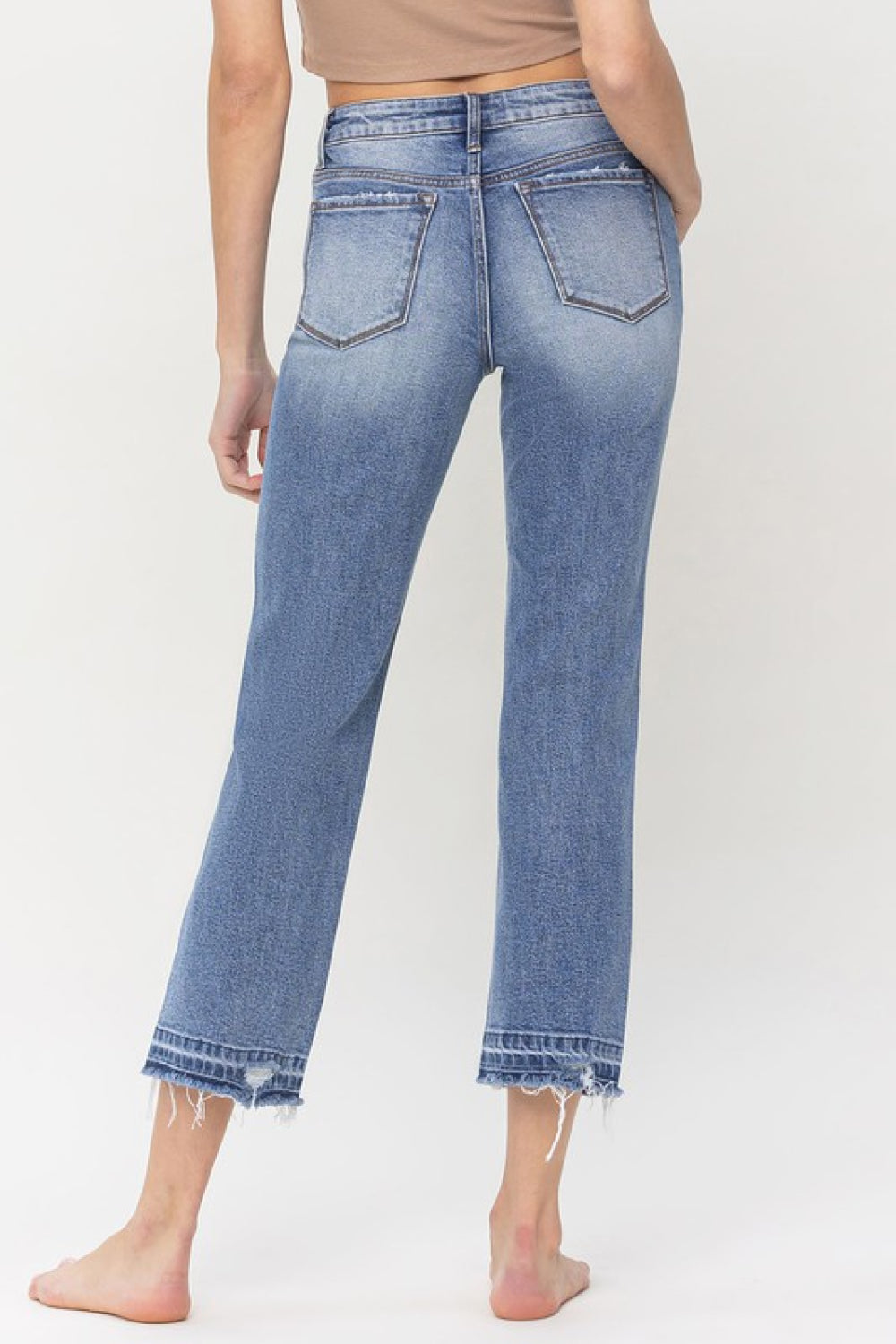 Lovervet Full Size Lena High Rise Crop Straight Jeans Jeans JT's Designer Fashion